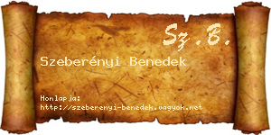Szeberényi Benedek névjegykártya